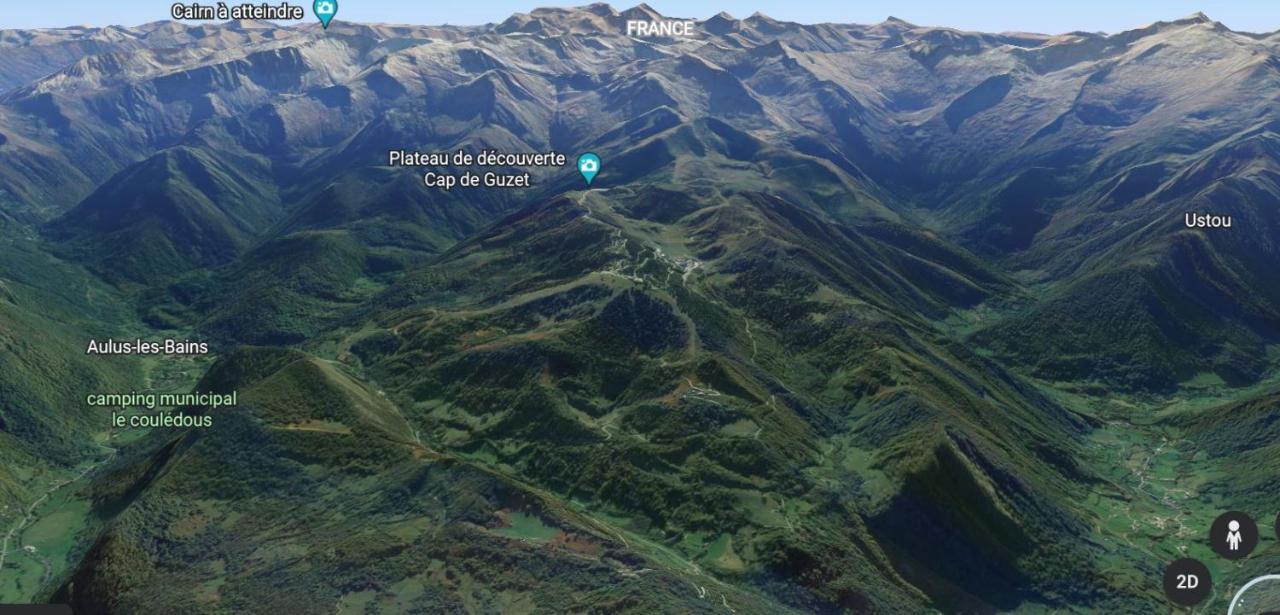 Pleine Nature Pied Pistes Piscine Chauffee Ustou ภายนอก รูปภาพ